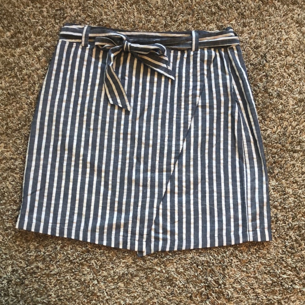 Striped Wrap Skirt